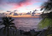 evening view of the beach in cancun