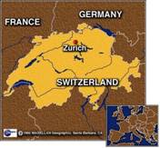 map of zurich in switzerland